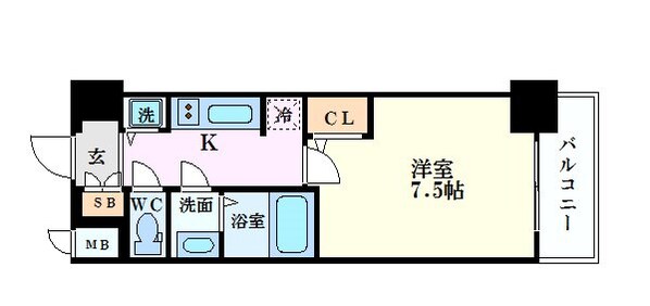 S-RESIDENCE江坂Eminenceの物件間取画像